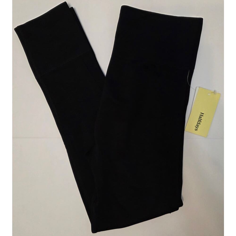 NWT M Halfdays Black Sophia High-Rise Compression Leggings